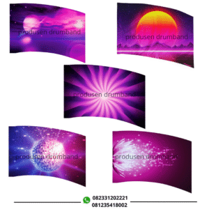 Desain Bendera Printing Terbaru Warna Ungu