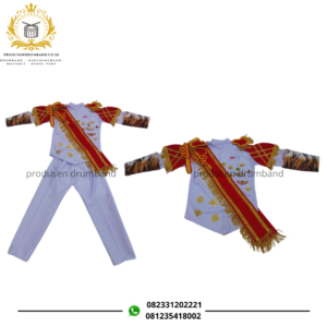 Baju Akademi Full Putih Aksesoris