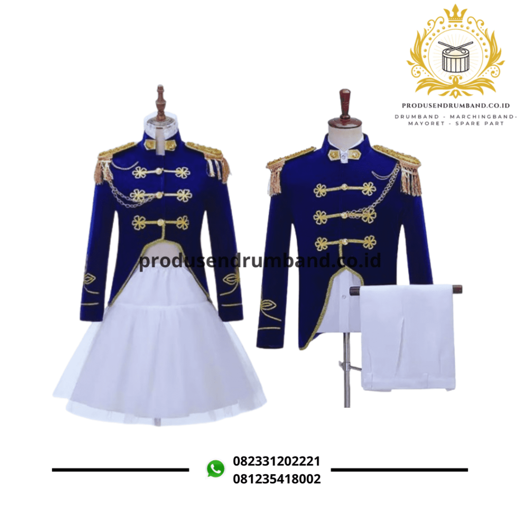 Desain Baju Taruna Anak Drumband Warna Biru