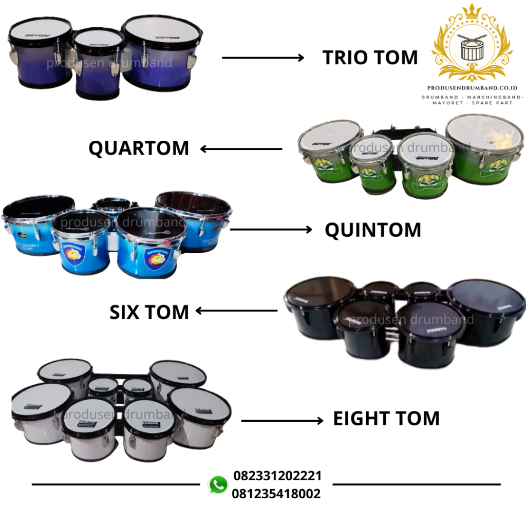 Jual Macam Macam Tom: Trio tom, Quartom, Quintom