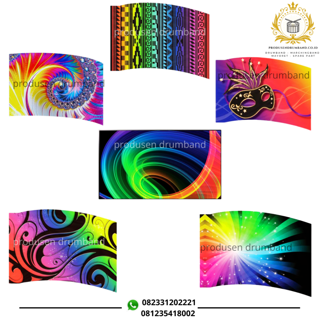 Bendera Cg (Colour Guard) Model Terbaru Printing