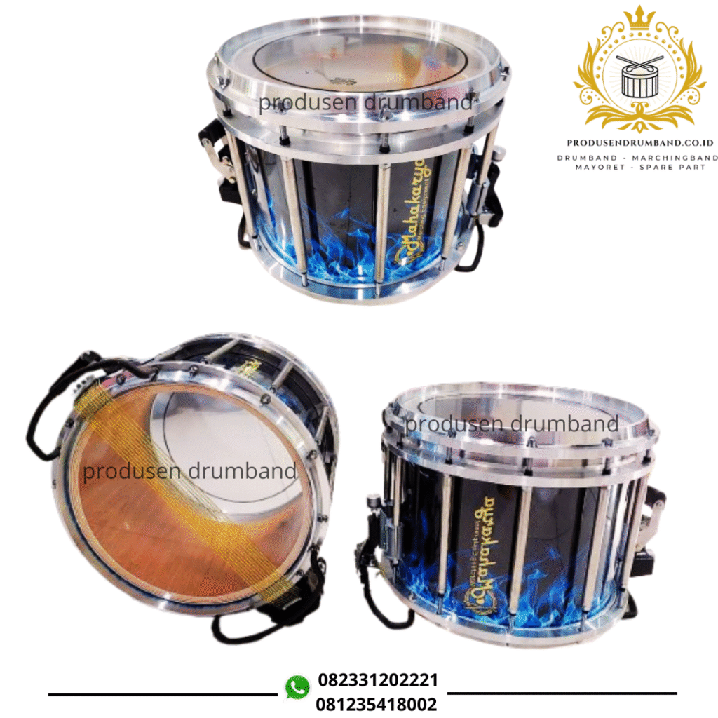 Snare Drum HTS Custom Desain Api Biru, Look Nya Lebih Keren.