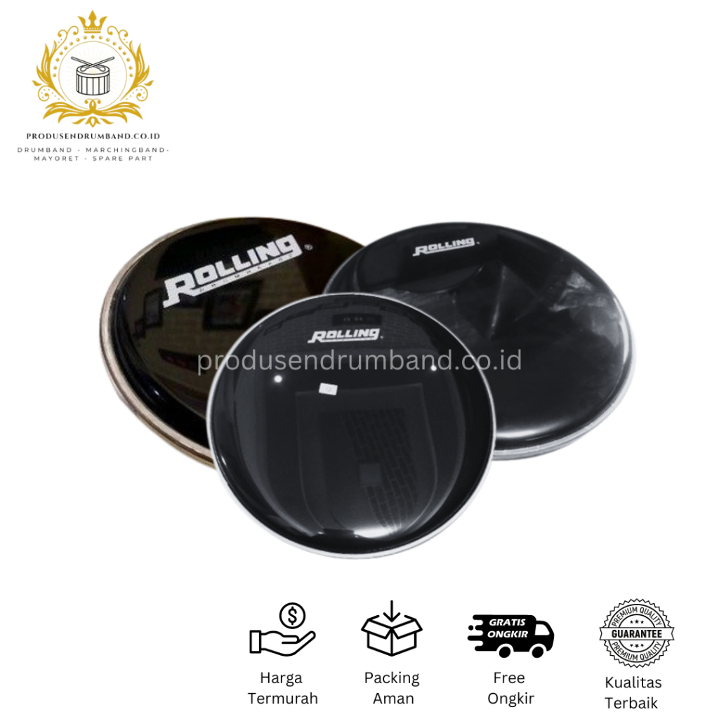 Jual Mika Harrier Hitam Semua Ukuran Snare, Tenor & Bas Drum