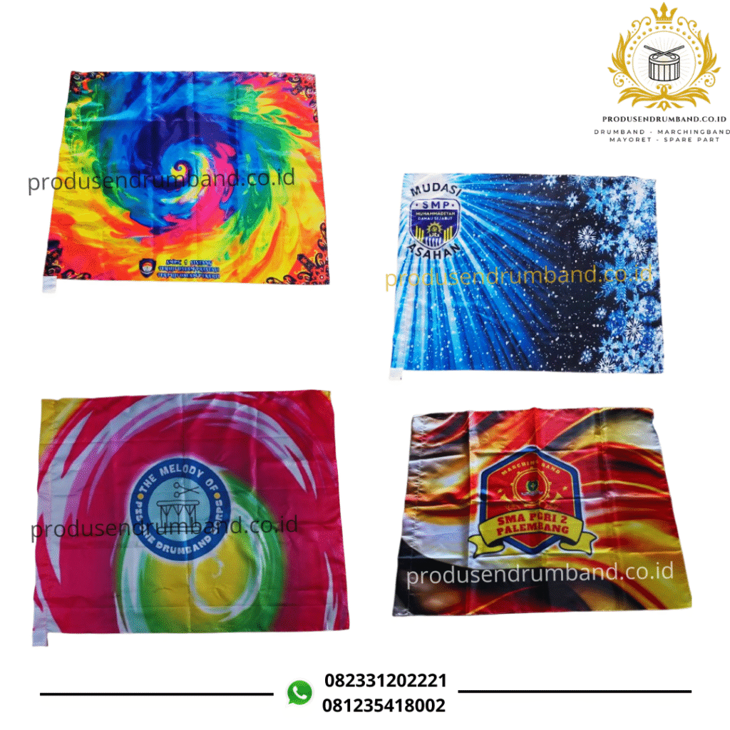 Jual Bendera CG Printing Bebas Request Nama/Logo Sekolah