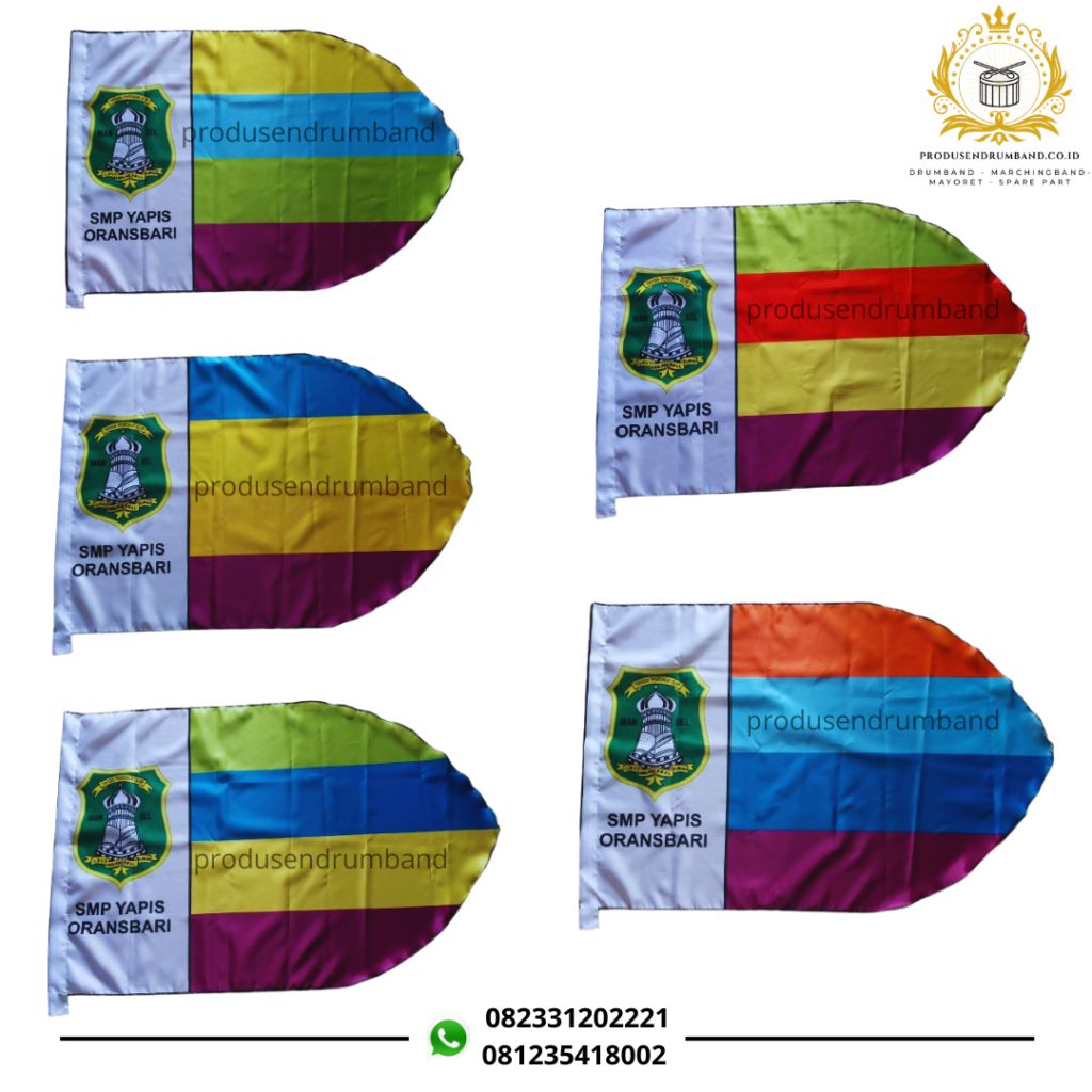Jual Bendera Drumband Bisa Request Desain & Ukuran