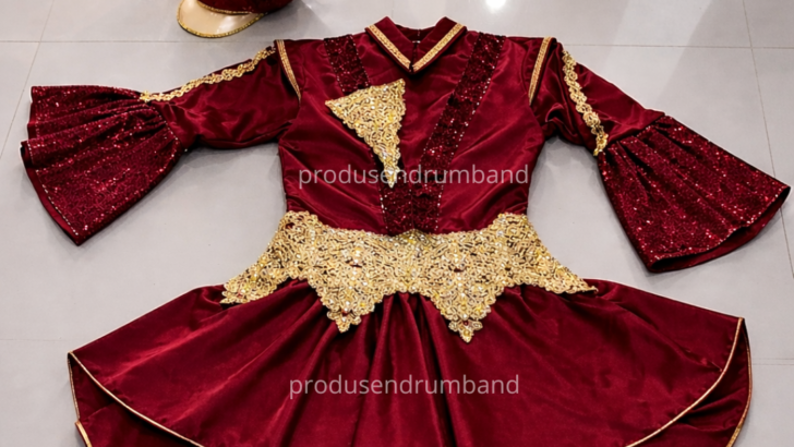 Baju Mayoret Warna Merah Kombinasi Gold