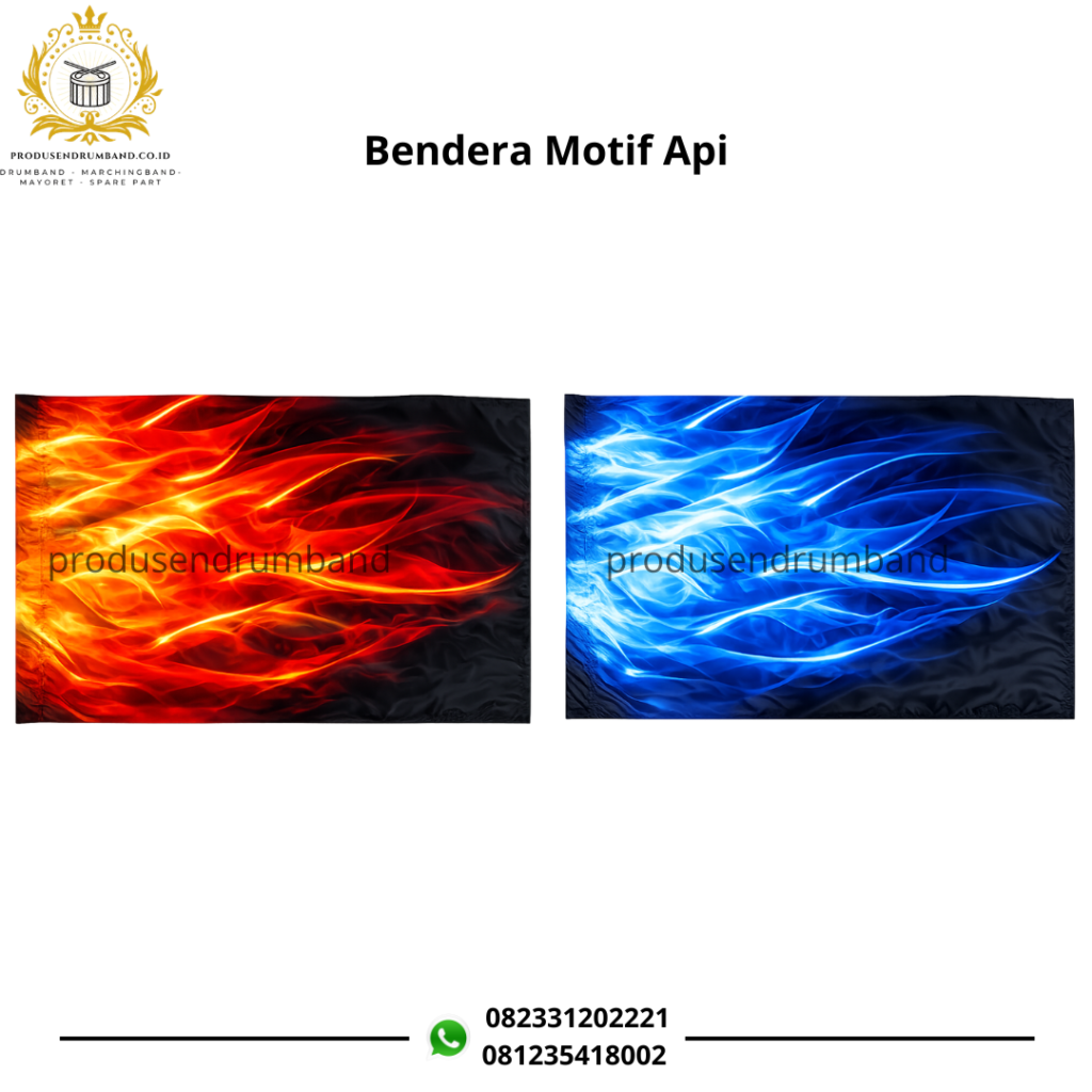 Jadi Juara Dengan Tampilan Bendera Desain Api Yang Memukau