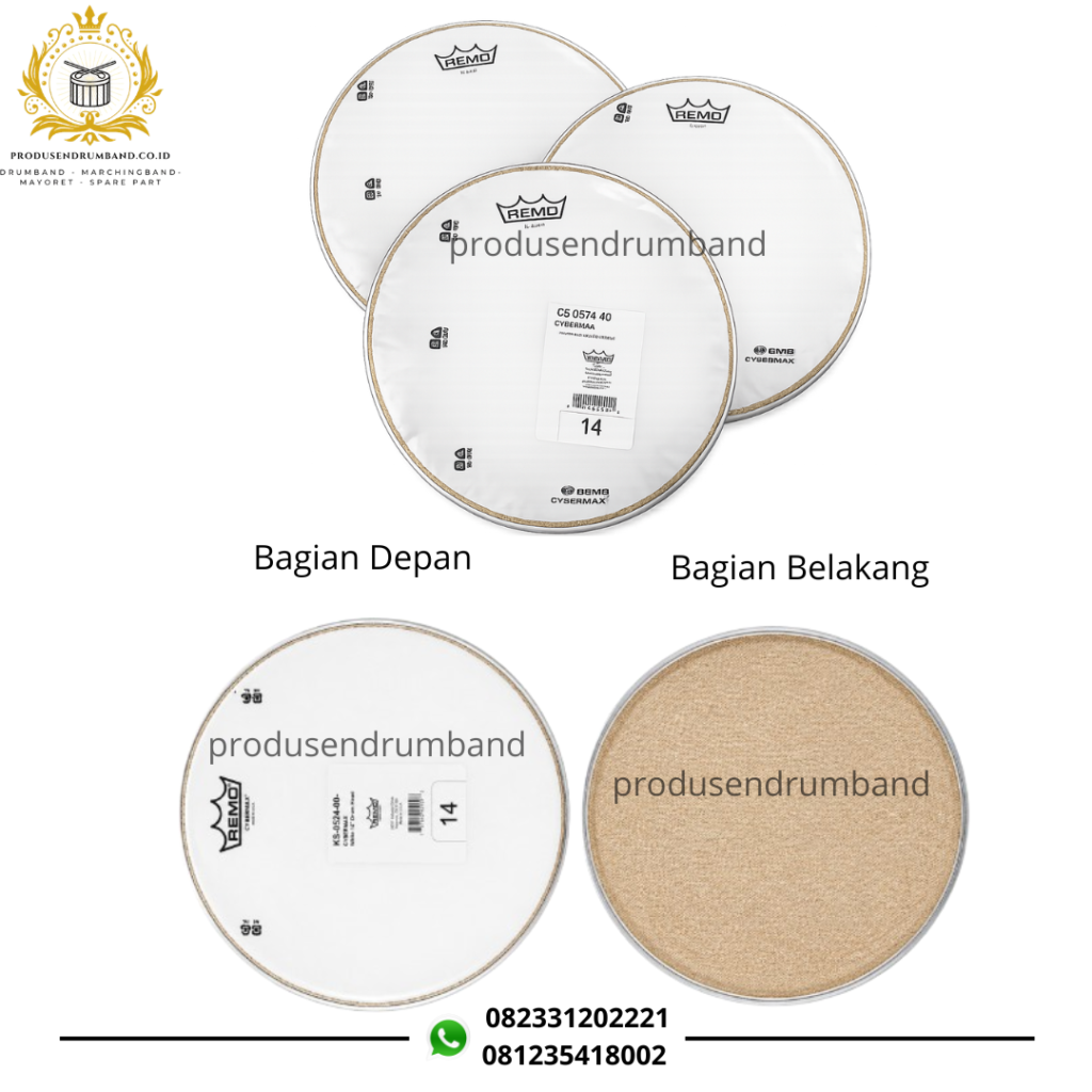 Jual Head Membran Remo Cybermax Import Ori Warna Putih