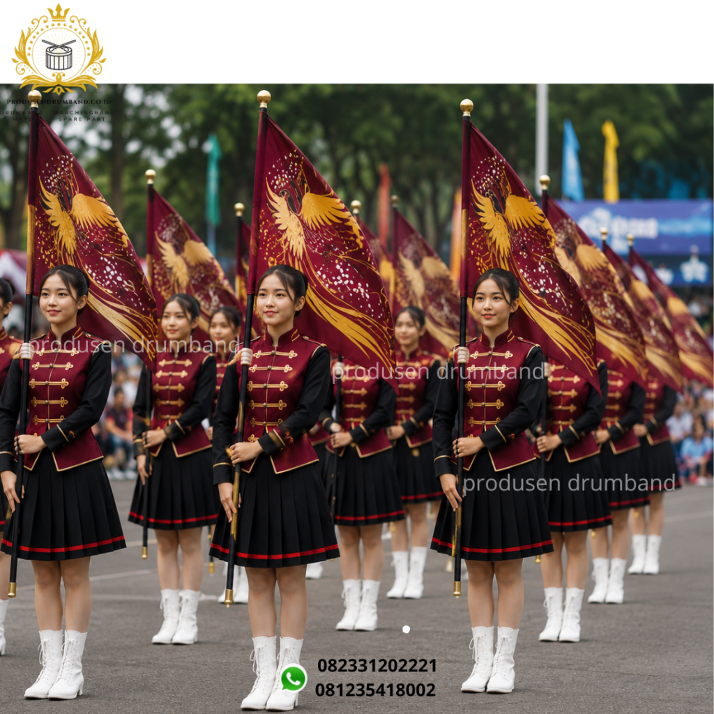 Baju Seragam Colorguard Semi Militer, Auto Win Dong!