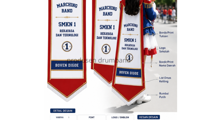 Jual Jubah Ekor Kain Mayoret Simbol Drumband
