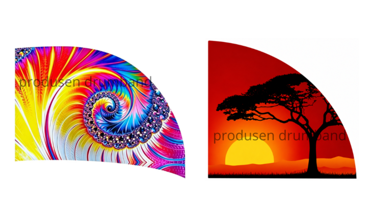 Custom Bentuk Desain Bendera Drumband