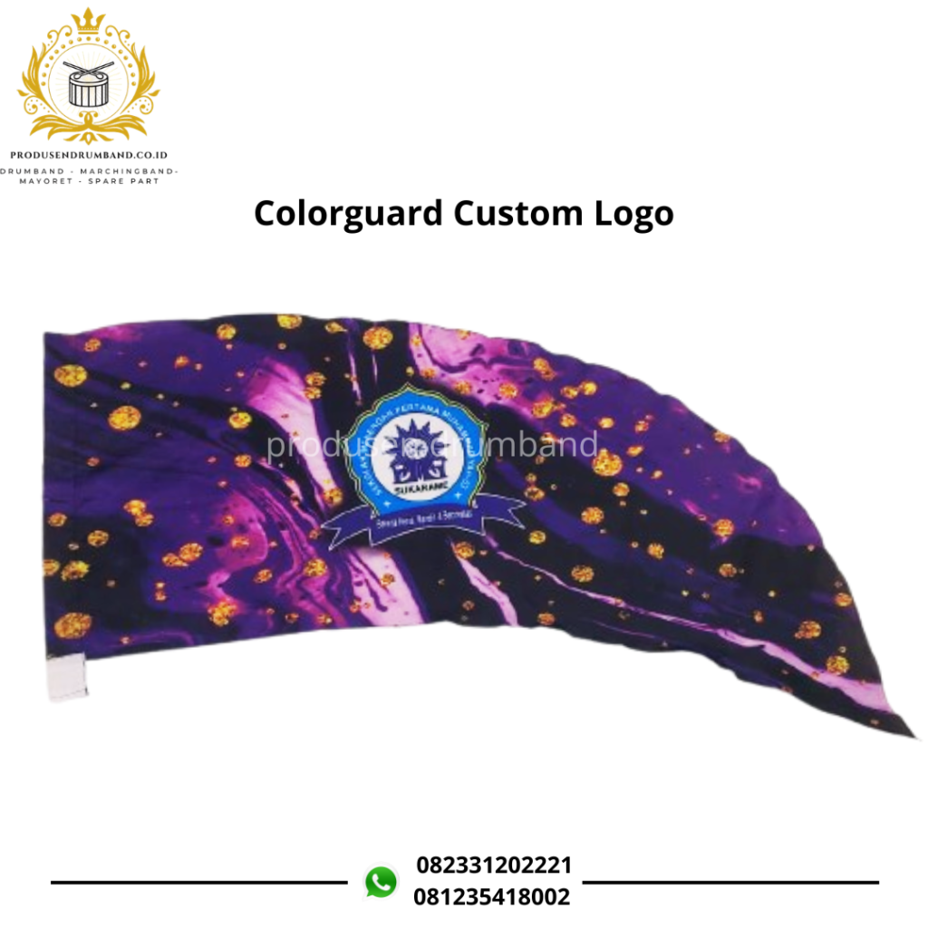 Jual Colorguard Custom Logo Sekolah, Desain, Warna Dll