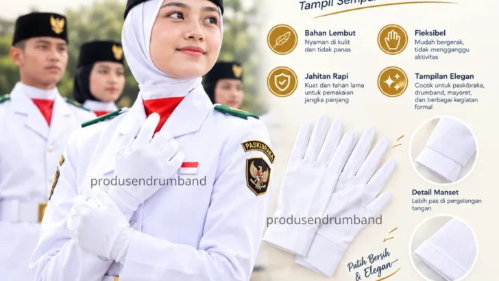 Sarung Tangan Putih Untuk Paskib Dll