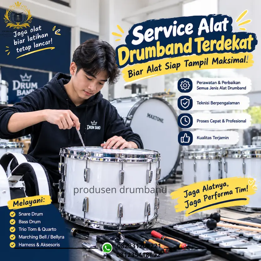 Service Alat Drumband Terdekat, Biar Alat Siap Dipakai