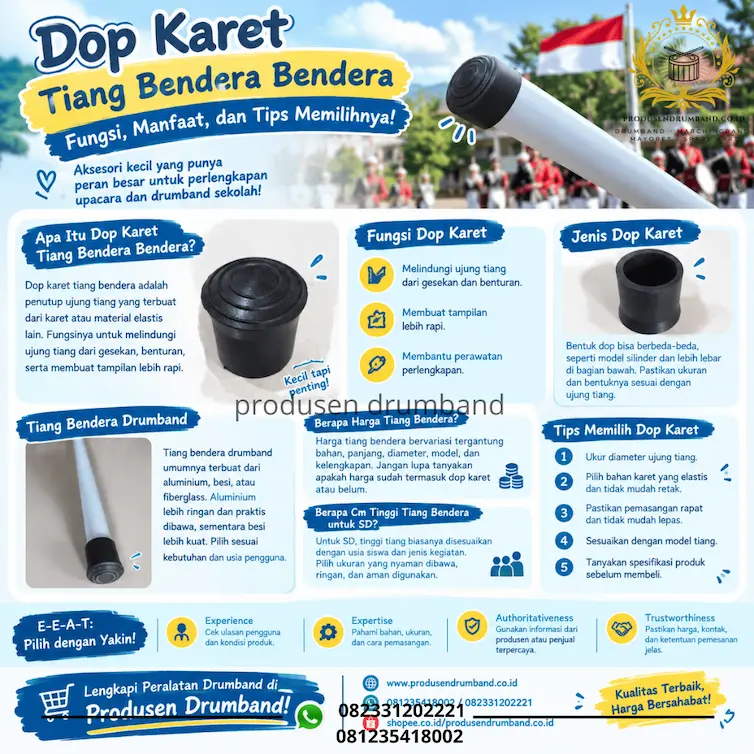 Dop Karet Tiang Bendera Drumband Fungsi dan Tips Memilihnya